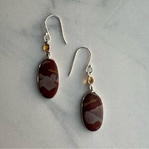 NWOT Sundance Mesa Sunrise Earrings, Citrine, Noreena Jasper, Sterling Silver